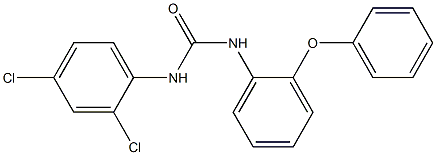 1-(2,4-dichlorophenyl)-3-(2-phenoxyphenyl)urea Struktur