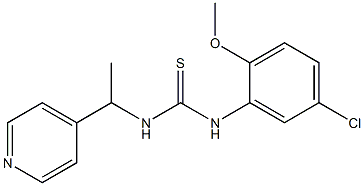 1-(5-chloro-2-methoxyphenyl)-3-(1-pyridin-4-ylethyl)thiourea Struktur