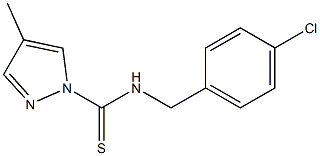 N-[(4-chlorophenyl)methyl]-4-methylpyrazole-1-carbothioamide Struktur