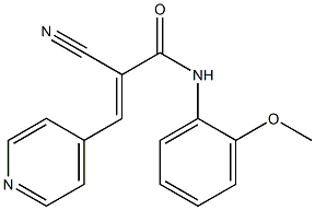 (E)-2-cyano-N-(2-methoxyphenyl)-3-pyridin-4-ylprop-2-enamide Struktur