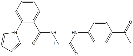 1-(4-acetylphenyl)-3-[(2-pyrrol-1-ylbenzoyl)amino]urea Struktur