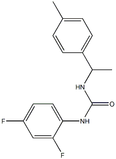 1-(2,4-difluorophenyl)-3-[1-(4-methylphenyl)ethyl]urea Struktur