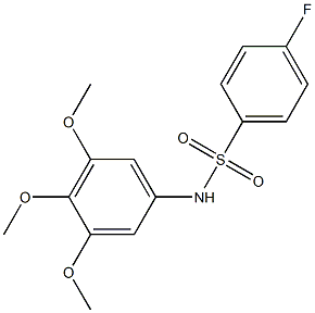 4-fluoro-N-(3,4,5-trimethoxyphenyl)benzenesulfonamide Struktur