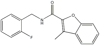 N-[(2-fluorophenyl)methyl]-3-methyl-1-benzofuran-2-carboxamide Struktur