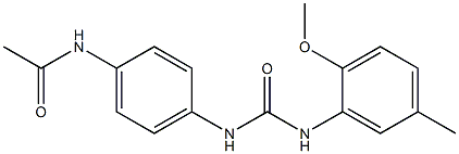 N-[4-[(2-methoxy-5-methylphenyl)carbamoylamino]phenyl]acetamide Struktur