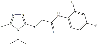 N-(2,4-difluorophenyl)-2-[(5-methyl-4-propan-2-yl-1,2,4-triazol-3-yl)sulfanyl]acetamide Struktur