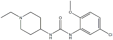 1-(5-chloro-2-methoxyphenyl)-3-(1-ethylpiperidin-4-yl)urea Struktur