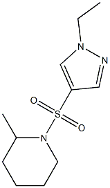 1-(1-ethylpyrazol-4-yl)sulfonyl-2-methylpiperidine Struktur