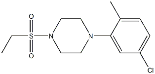 1-(5-chloro-2-methylphenyl)-4-ethylsulfonylpiperazine Struktur