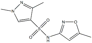 1,3-dimethyl-N-(5-methyl-1,2-oxazol-3-yl)pyrazole-4-sulfonamide Struktur