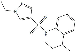 N-(2-butan-2-ylphenyl)-1-ethylpyrazole-4-sulfonamide Struktur