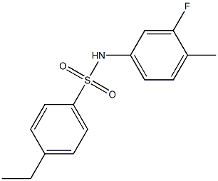 4-ethyl-N-(3-fluoro-4-methylphenyl)benzenesulfonamide Struktur