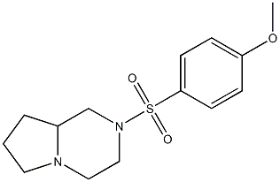 2-(4-methoxyphenyl)sulfonyl-3,4,6,7,8,8a-hexahydro-1H-pyrrolo[1,2-a]pyrazine Struktur