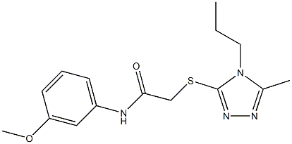 N-(3-methoxyphenyl)-2-[(5-methyl-4-propyl-1,2,4-triazol-3-yl)sulfanyl]acetamide Struktur