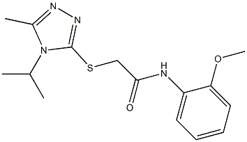 N-(2-methoxyphenyl)-2-[(5-methyl-4-propan-2-yl-1,2,4-triazol-3-yl)sulfanyl]acetamide Struktur