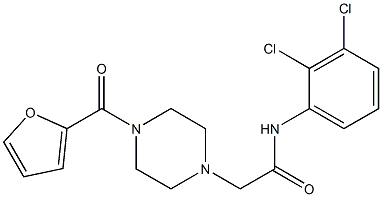 N-(2,3-dichlorophenyl)-2-[4-(furan-2-carbonyl)piperazin-1-yl]acetamide Struktur