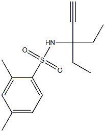 N-(3-ethylpent-1-yn-3-yl)-2,4-dimethylbenzenesulfonamide Struktur