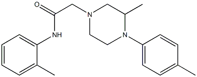 2-[3-methyl-4-(4-methylphenyl)piperazin-1-yl]-N-(2-methylphenyl)acetamide Struktur