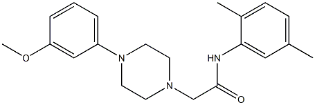 N-(2,5-dimethylphenyl)-2-[4-(3-methoxyphenyl)piperazin-1-yl]acetamide Struktur