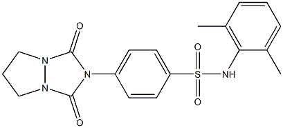 N-(2,6-dimethylphenyl)-4-(1,3-dioxo-6,7-dihydro-5H-pyrazolo[1,2-a][1,2,4]triazol-2-yl)benzenesulfonamide Struktur