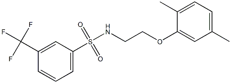 N-[2-(2,5-dimethylphenoxy)ethyl]-3-(trifluoromethyl)benzenesulfonamide Struktur