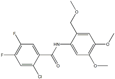 2-chloro-N-[4,5-dimethoxy-2-(methoxymethyl)phenyl]-4,5-difluorobenzamide Struktur