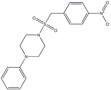 1-[(4-nitrophenyl)methylsulfonyl]-4-phenylpiperazine Struktur