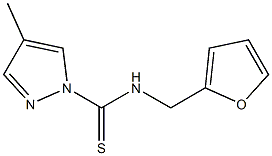 N-(furan-2-ylmethyl)-4-methylpyrazole-1-carbothioamide Struktur