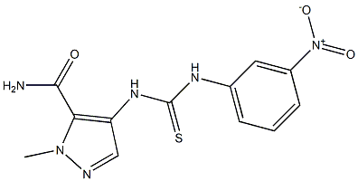 2-methyl-4-[(3-nitrophenyl)carbamothioylamino]pyrazole-3-carboxamide