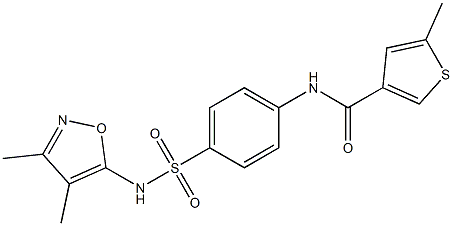 N-[4-[(3,4-dimethyl-1,2-oxazol-5-yl)sulfamoyl]phenyl]-5-methylthiophene-3-carboxamide Struktur