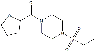 (4-ethylsulfonylpiperazin-1-yl)-(oxolan-2-yl)methanone Struktur