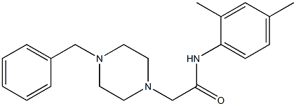 2-(4-benzylpiperazin-1-yl)-N-(2,4-dimethylphenyl)acetamide Struktur