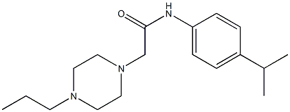 N-(4-propan-2-ylphenyl)-2-(4-propylpiperazin-1-yl)acetamide Struktur