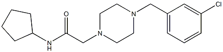 2-[4-[(3-chlorophenyl)methyl]piperazin-1-yl]-N-cyclopentylacetamide