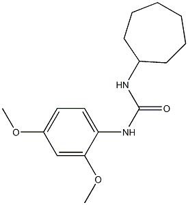 1-cycloheptyl-3-(2,4-dimethoxyphenyl)urea Struktur