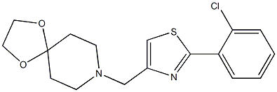 8-[[2-(2-chlorophenyl)-1,3-thiazol-4-yl]methyl]-1,4-dioxa-8-azaspiro[4.5]decane Struktur