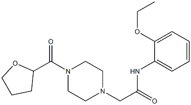 N-(2-ethoxyphenyl)-2-[4-(oxolane-2-carbonyl)piperazin-1-yl]acetamide Struktur