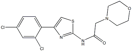 N-[4-(2,4-dichlorophenyl)-1,3-thiazol-2-yl]-2-morpholin-4-ylacetamide Struktur