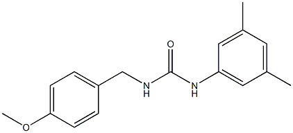 1-(3,5-dimethylphenyl)-3-[(4-methoxyphenyl)methyl]urea Struktur