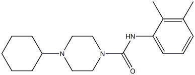 4-cyclohexyl-N-(2,3-dimethylphenyl)piperazine-1-carboxamide Struktur