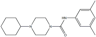 4-cyclohexyl-N-(3,5-dimethylphenyl)piperazine-1-carboxamide Struktur