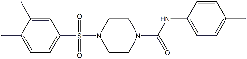 4-(3,4-dimethylphenyl)sulfonyl-N-(4-methylphenyl)piperazine-1-carboxamide Struktur