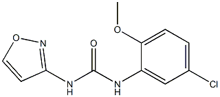 1-(5-chloro-2-methoxyphenyl)-3-(1,2-oxazol-3-yl)urea Struktur