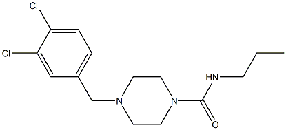 4-[(3,4-dichlorophenyl)methyl]-N-propylpiperazine-1-carboxamide Struktur