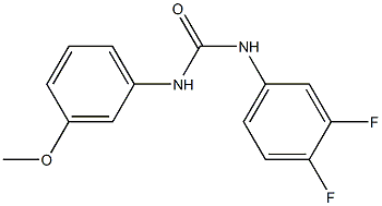 1-(3,4-difluorophenyl)-3-(3-methoxyphenyl)urea Struktur