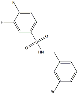 N-[(3-bromophenyl)methyl]-3,4-difluorobenzenesulfonamide Struktur