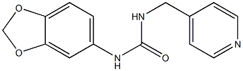 1-(1,3-benzodioxol-5-yl)-3-(pyridin-4-ylmethyl)urea Struktur