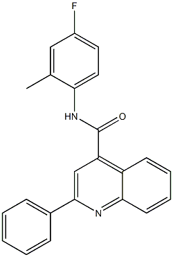 N-(4-fluoro-2-methylphenyl)-2-phenylquinoline-4-carboxamide Struktur