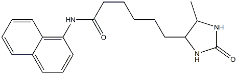 6-(5-methyl-2-oxoimidazolidin-4-yl)-N-naphthalen-1-ylhexanamide Struktur