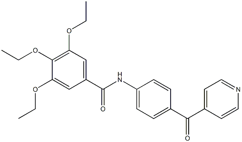 3,4,5-triethoxy-N-[4-(pyridine-4-carbonyl)phenyl]benzamide Struktur